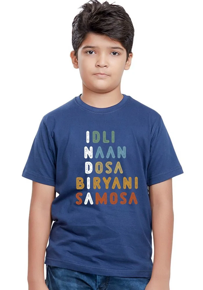 Indian Food Senior Kids T-Shirt