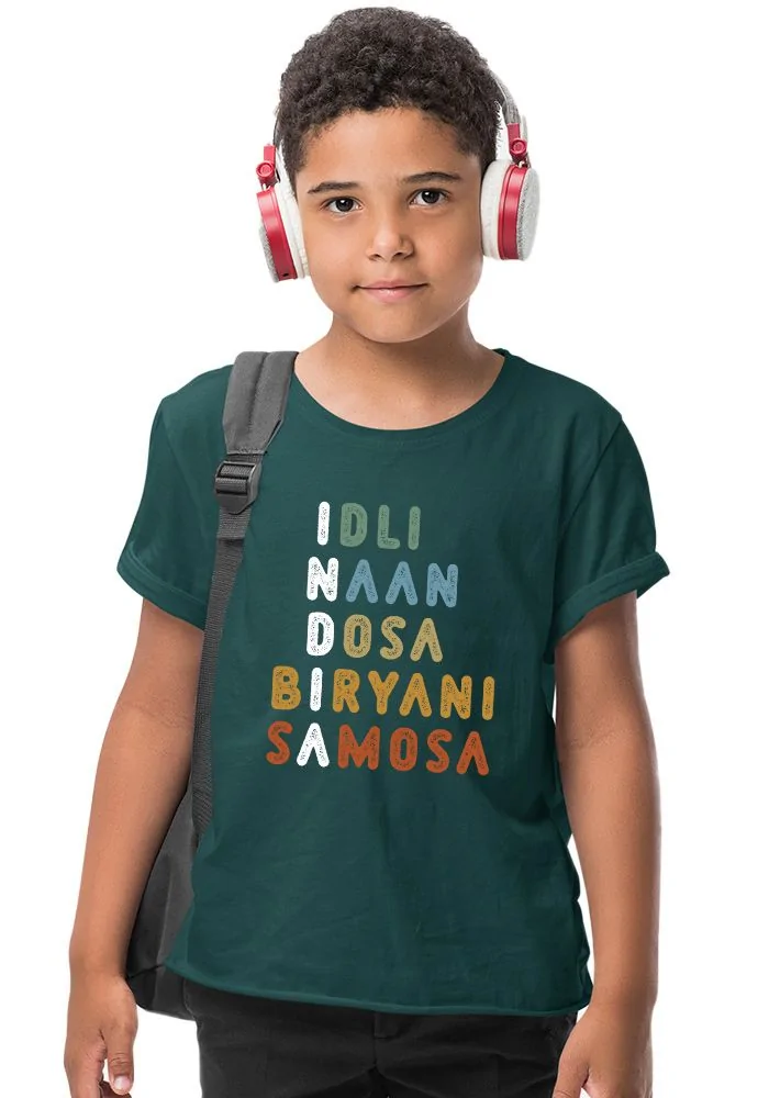 Indian Food Senior Kids T-Shirt