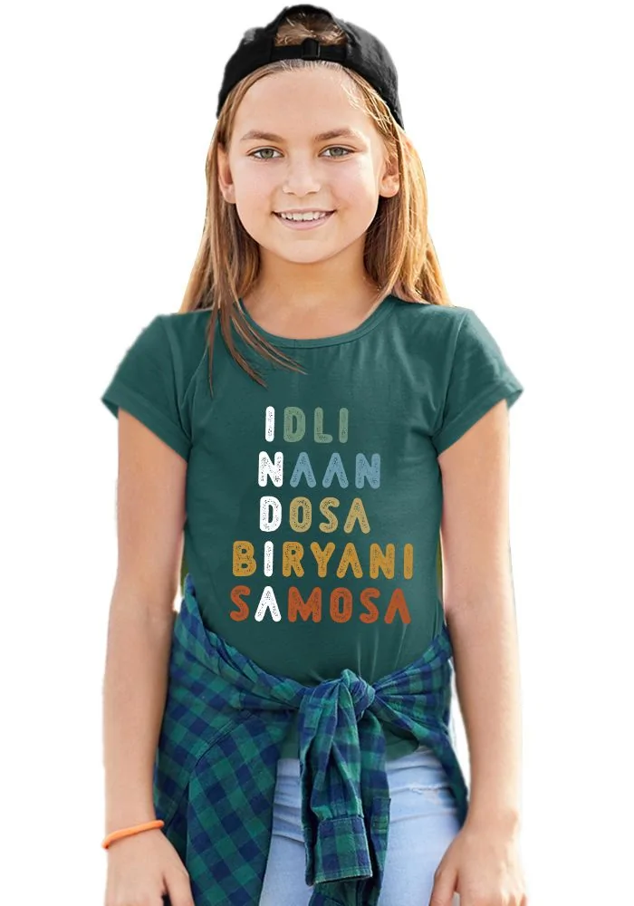 Indian Food Senior Kids T-Shirt