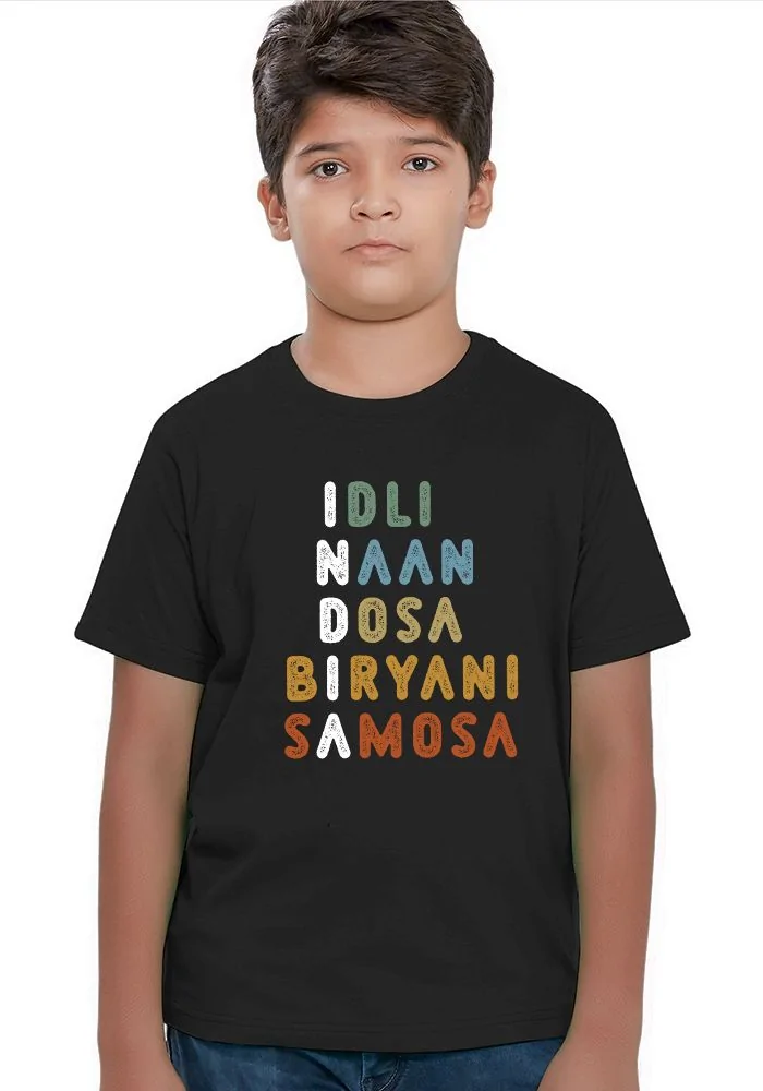 Indian Food Senior Kids T-Shirt