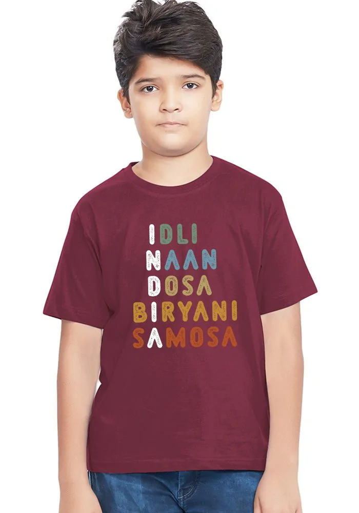 Indian Food Senior Kids T-Shirt