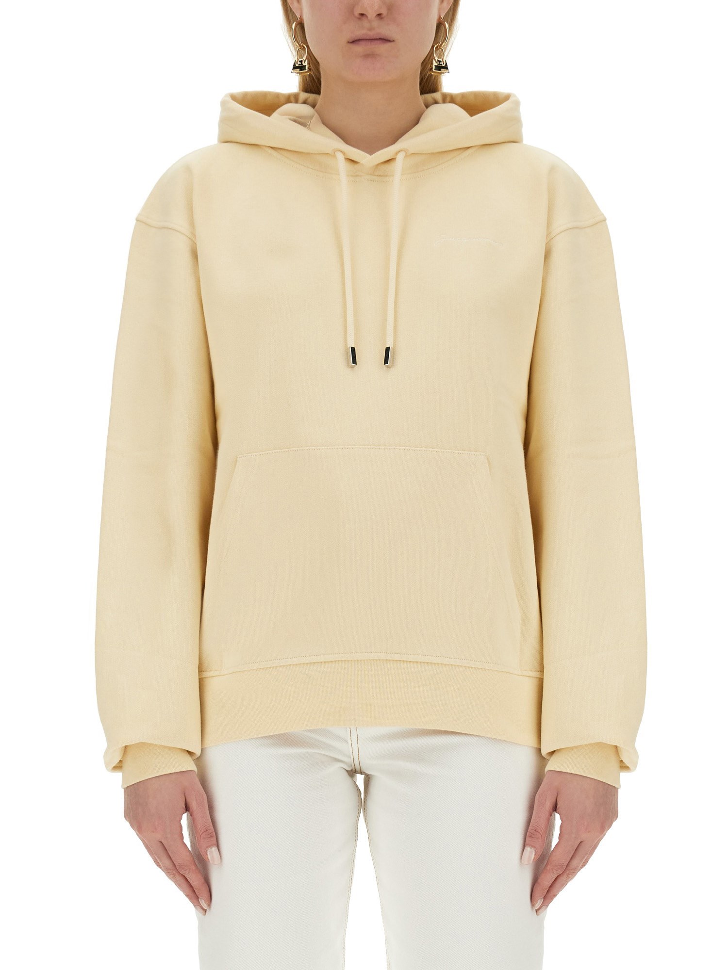 JACQUEMUS    COTTON SWEATSHIRT WITH LOGO