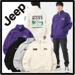 JEEP  |Unisex Street Style Logo Sweatshirts