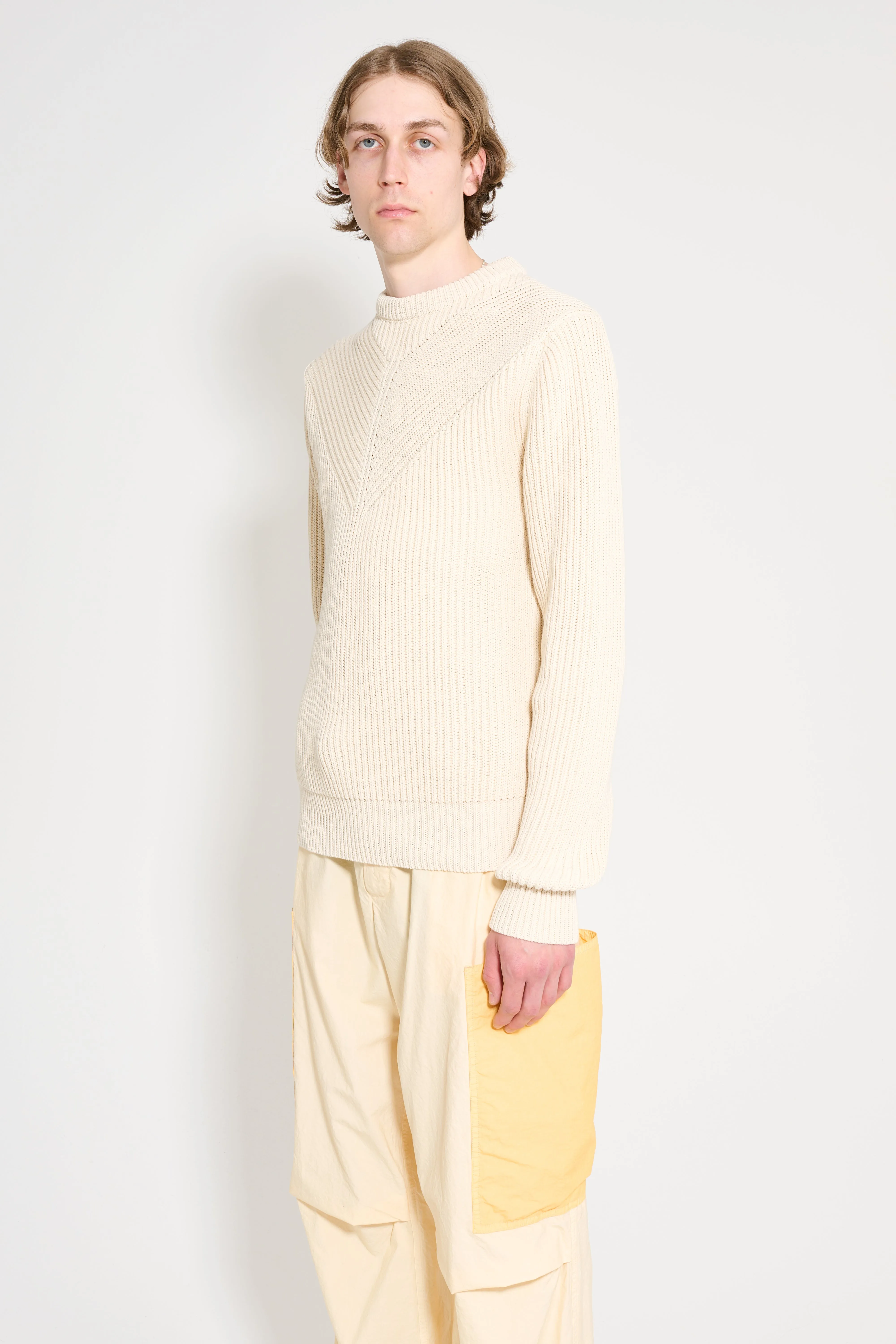 Jil Sander CN LS Jumper Chalk