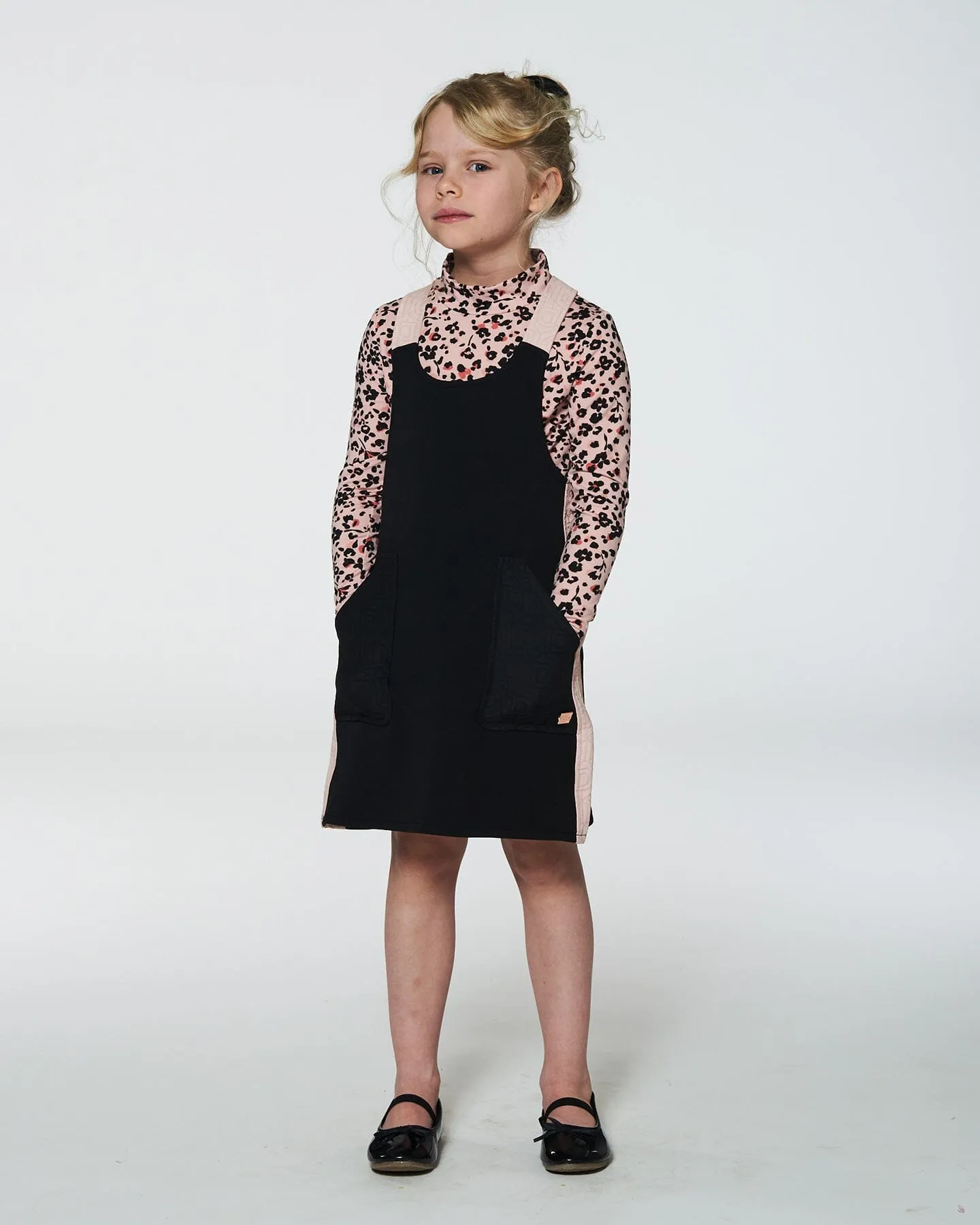 Jumper Dress With Contrast Band Black