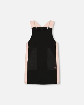 Jumper Dress With Contrast Band Black