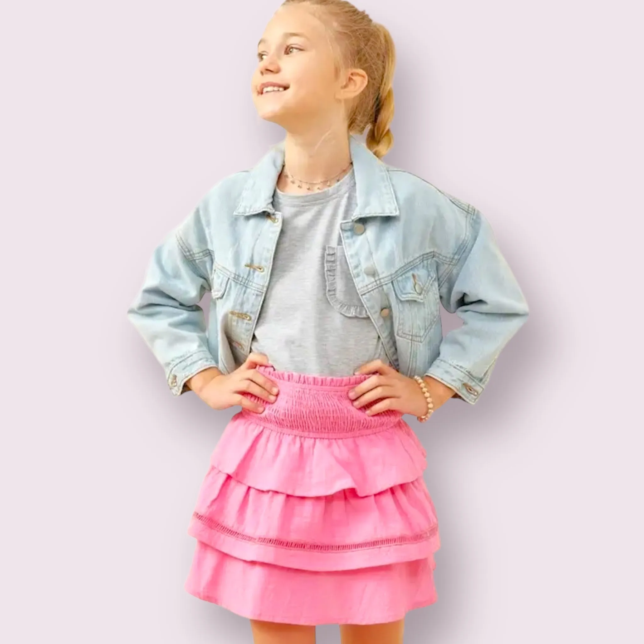 Kids Smocked  Ruffle Tiered Skort