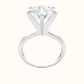 Knife Edge Engagement Ring With Classic Six Prong Head