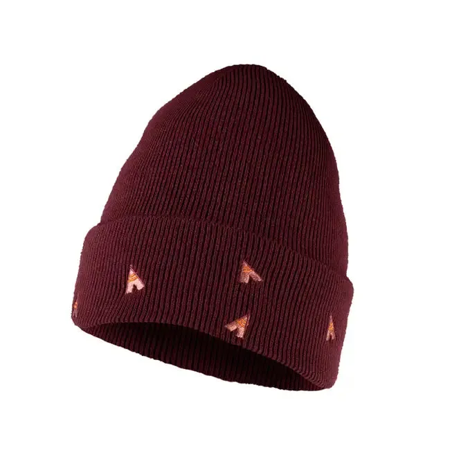 Knitted Beanie Kids - Tipi Maroon