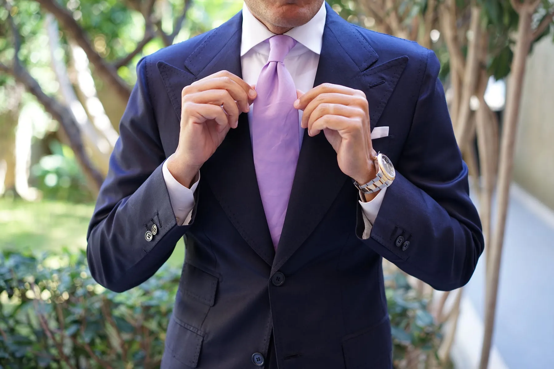 Lilac Purple Cotton Necktie