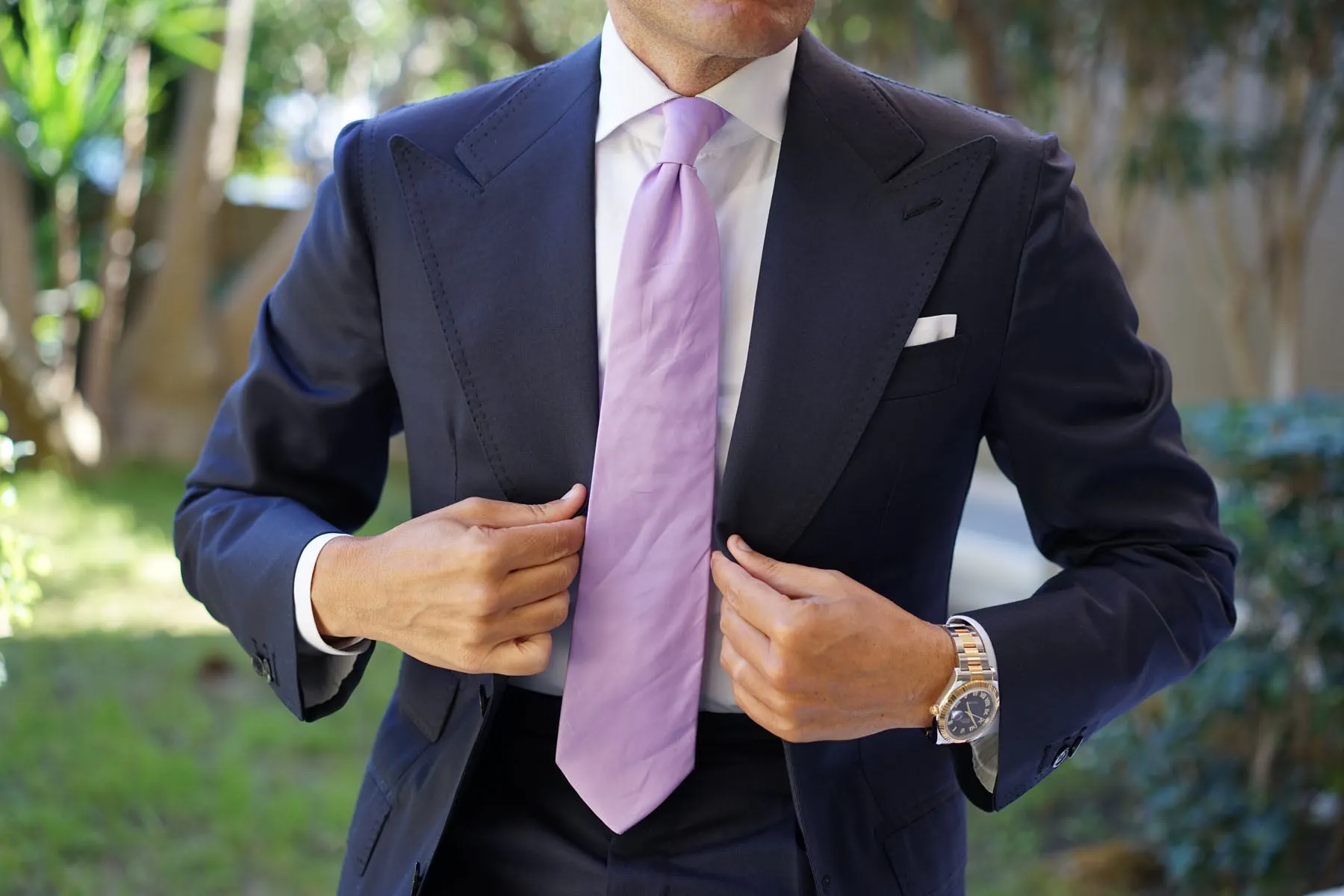 Lilac Purple Cotton Necktie