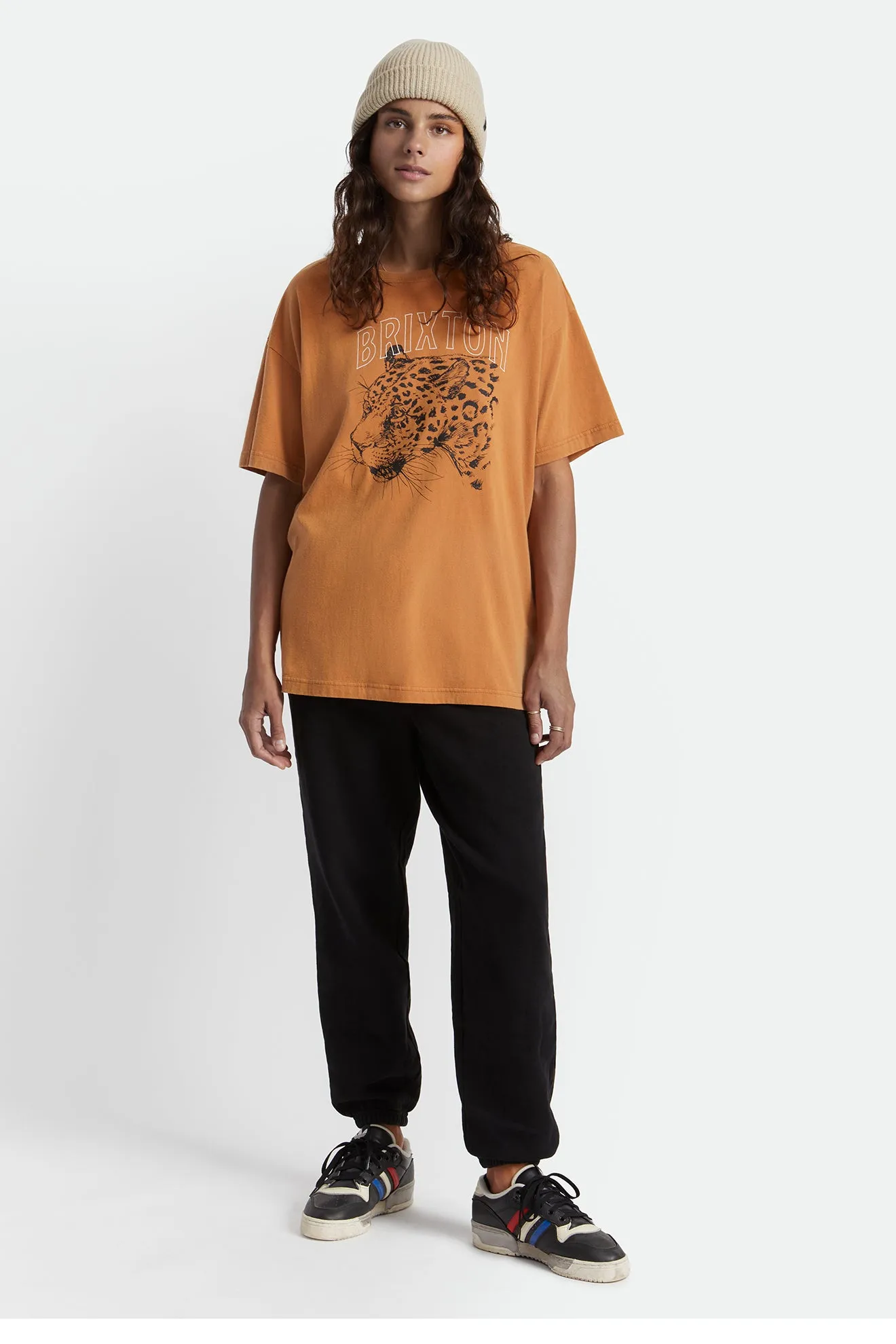 Livin Wild Women's S/S Oversized Tee - Lion Worn Wash