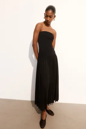 Long bandeau dress - Sleeveless - Long - Black - Ladies | H&M GB