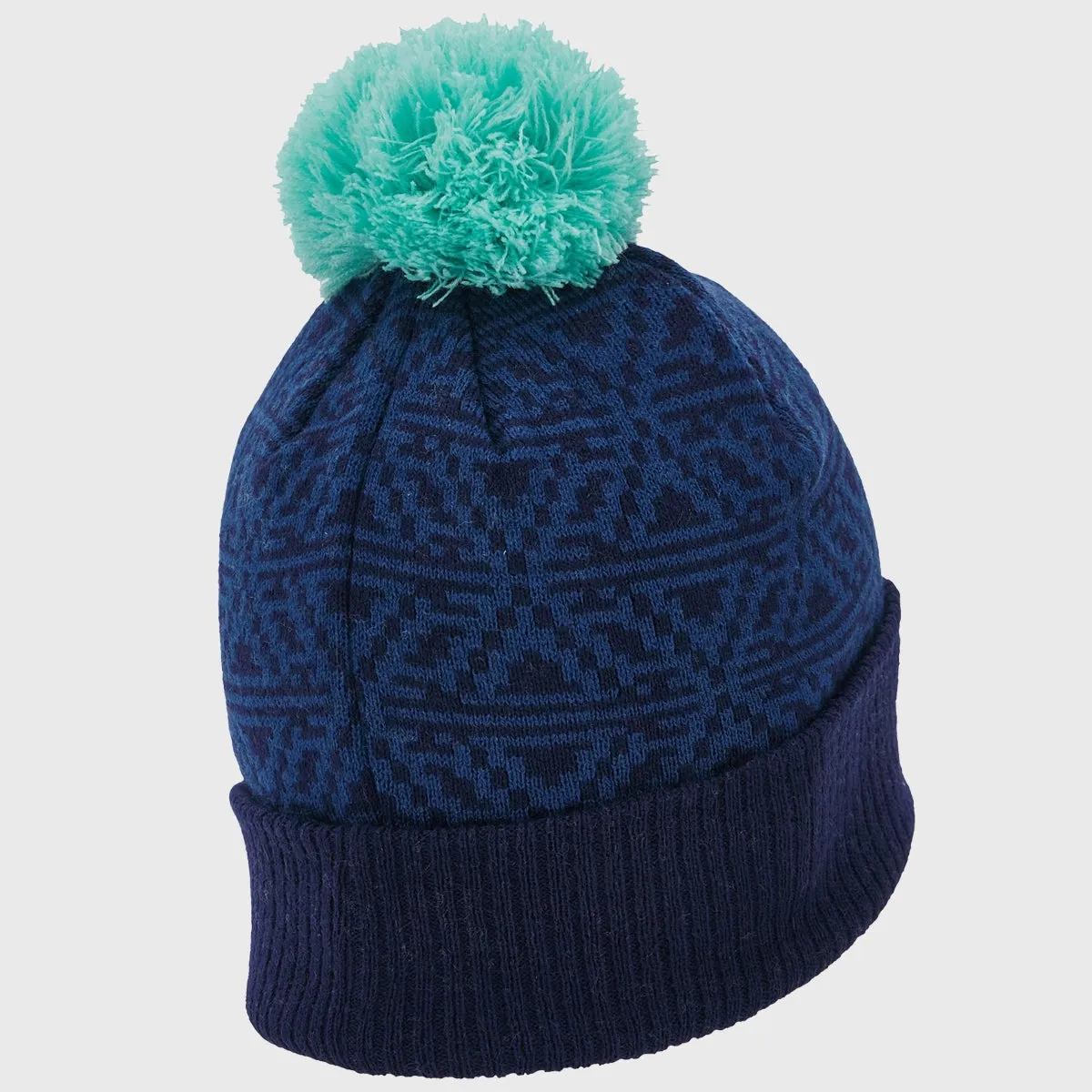 Macron Scotland Rugby Bobble Beanie Hat Navy/Green