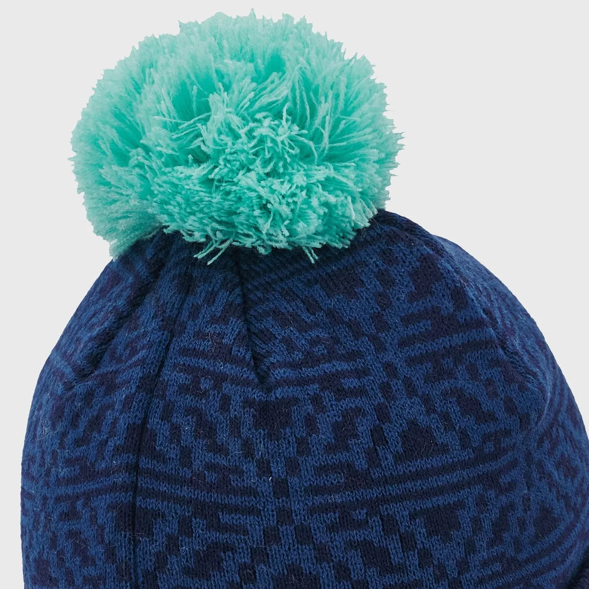 Macron Scotland Rugby Bobble Beanie Hat Navy/Green