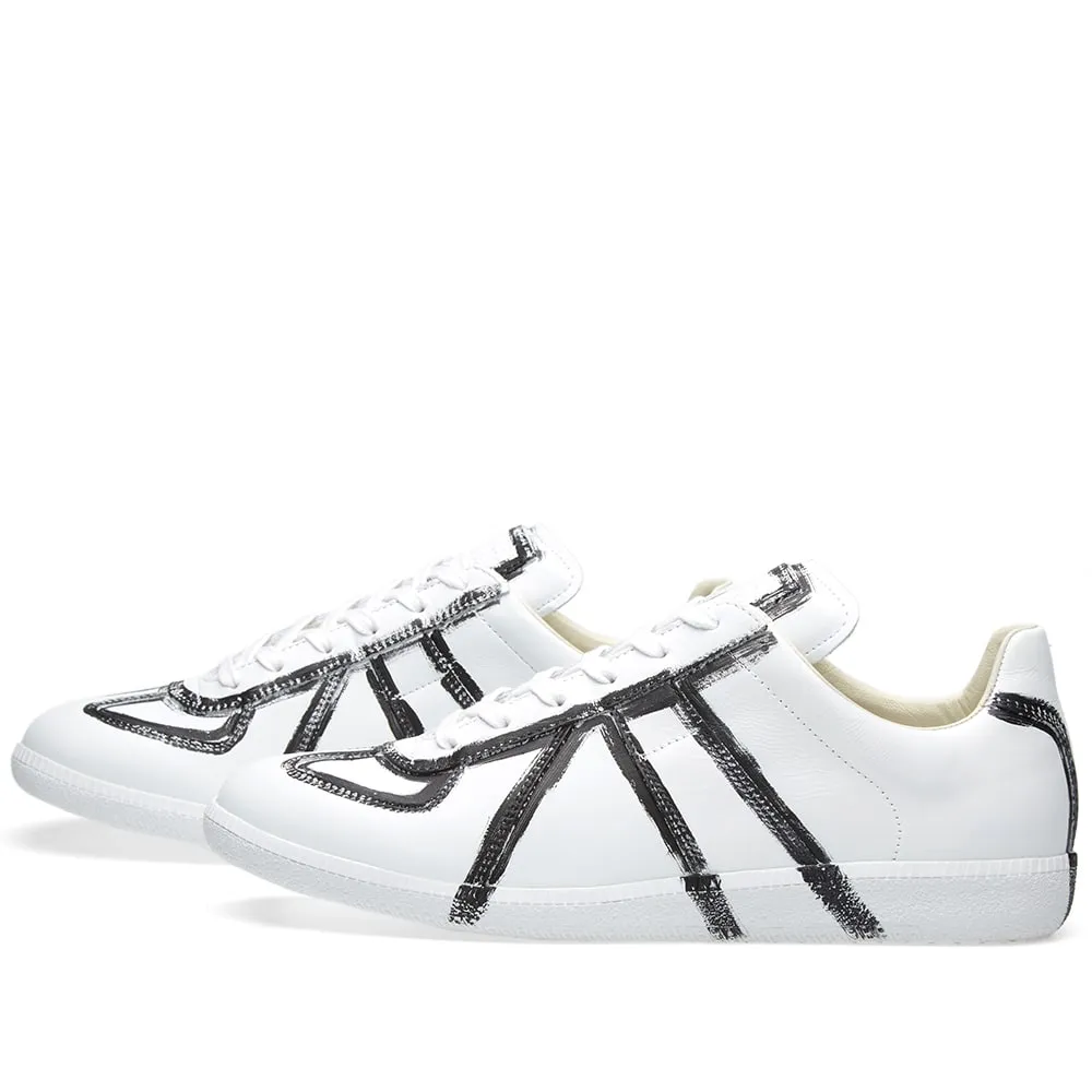 Maison Margiela 22 Replica Low Painted Seam SneakerWhite & Black