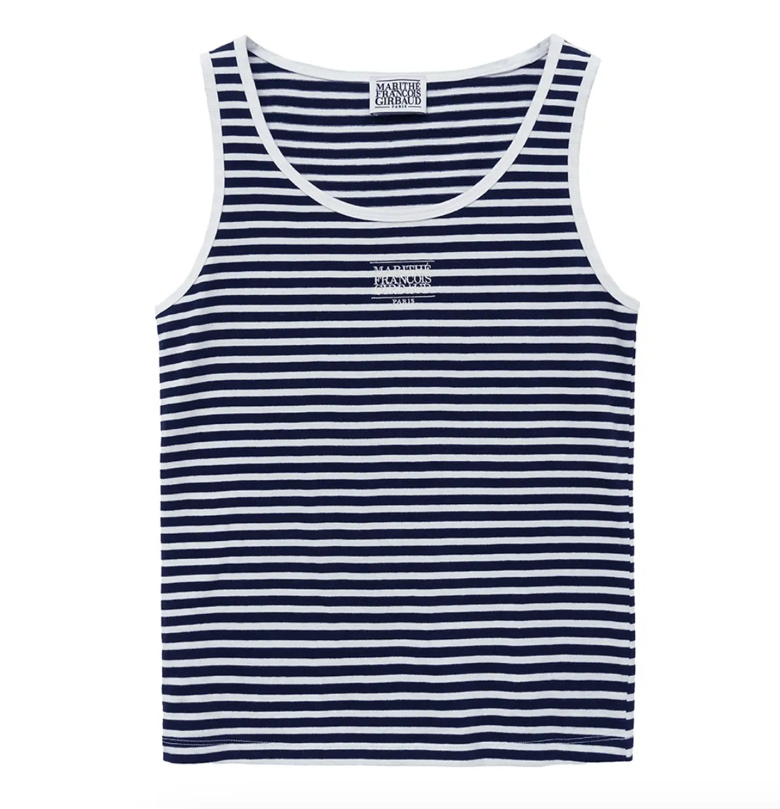 Marithe + Francois Girbaud  |Stripes Rib Street Style U-Neck Plain Cotton Logo