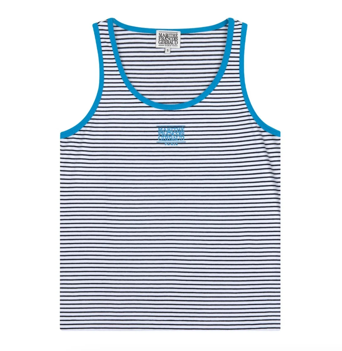 Marithe + Francois Girbaud  |Stripes Rib Street Style U-Neck Plain Cotton Logo