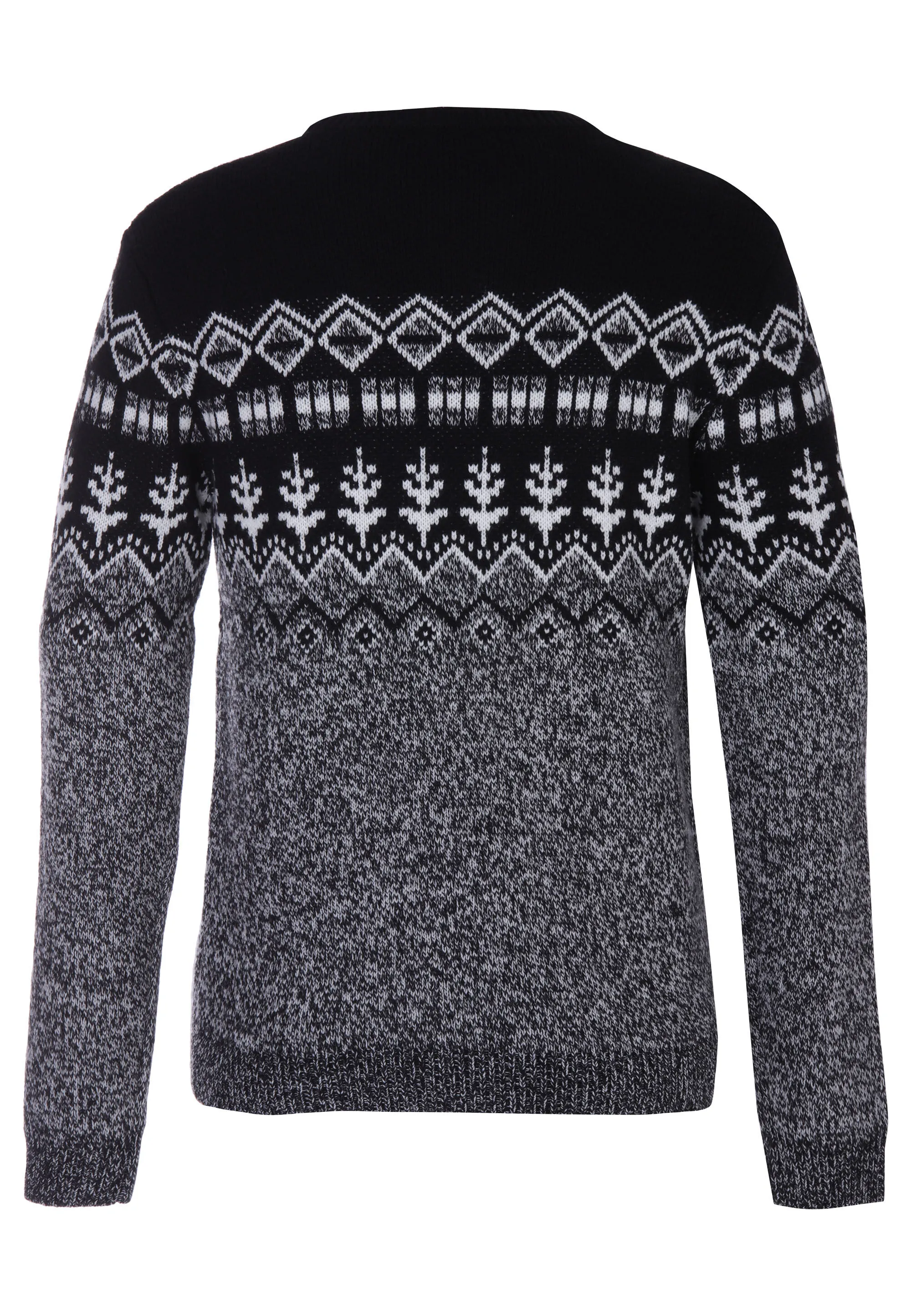 Mens Black Fairisle Christmas Knitted Jumper