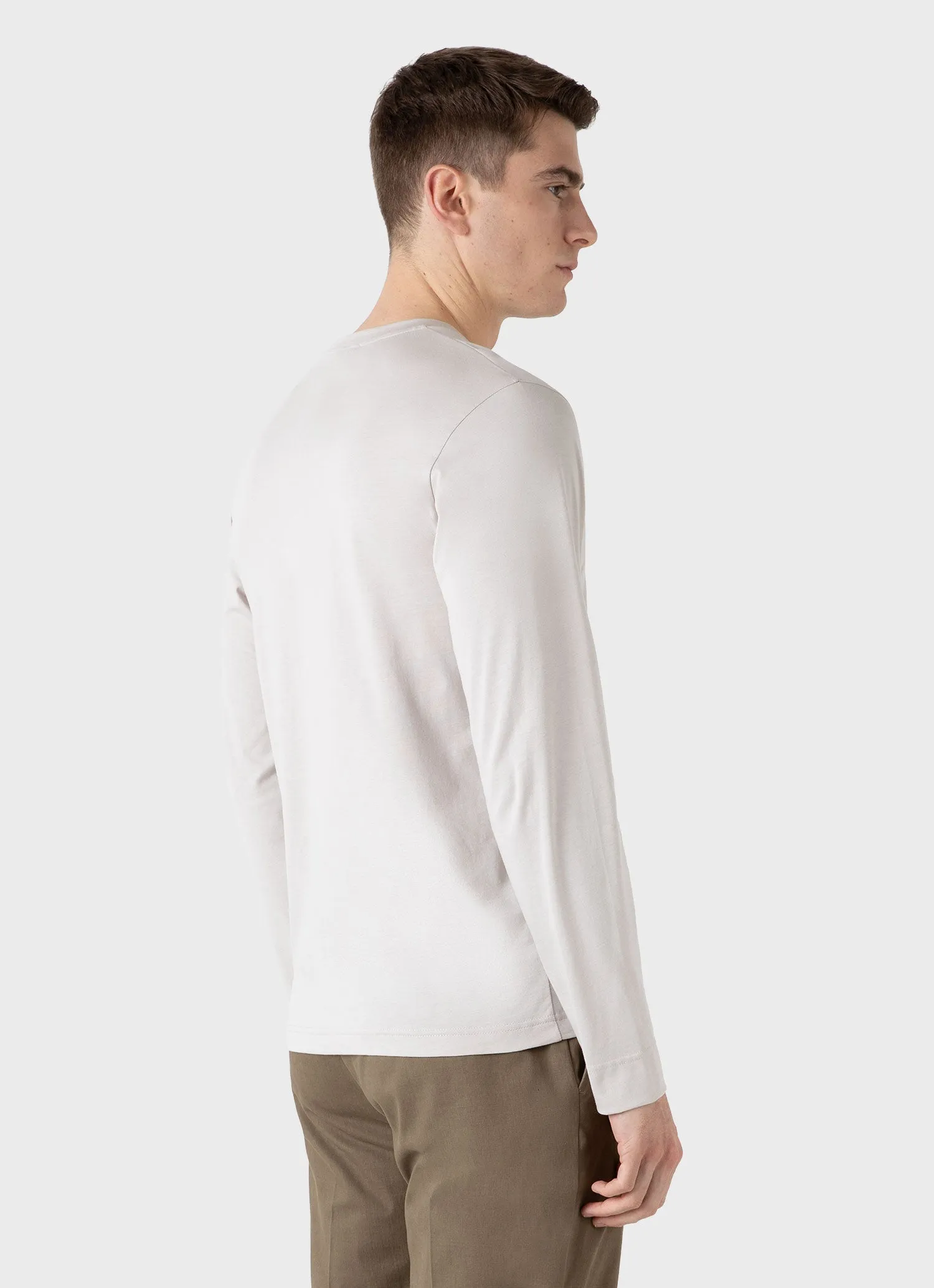 Men's Long Sleeve Riviera Midweight T-shirt in Putty