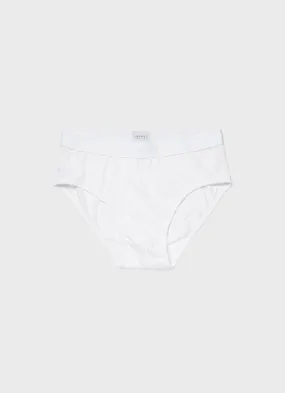 Men's Superfine Cotton Briefs in White