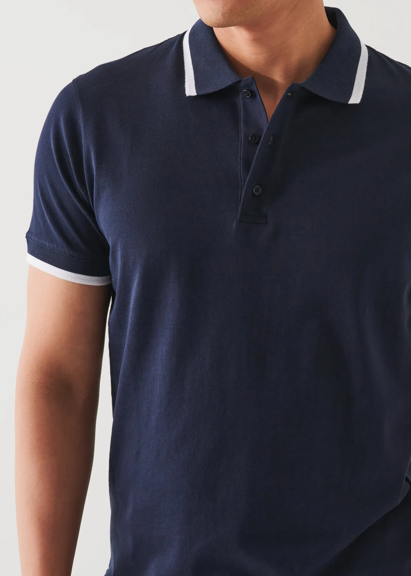 MERCERIZED PIMA COTTON TIPPED POLO