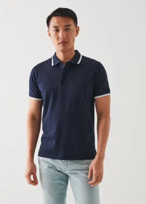 MERCERIZED PIMA COTTON TIPPED POLO