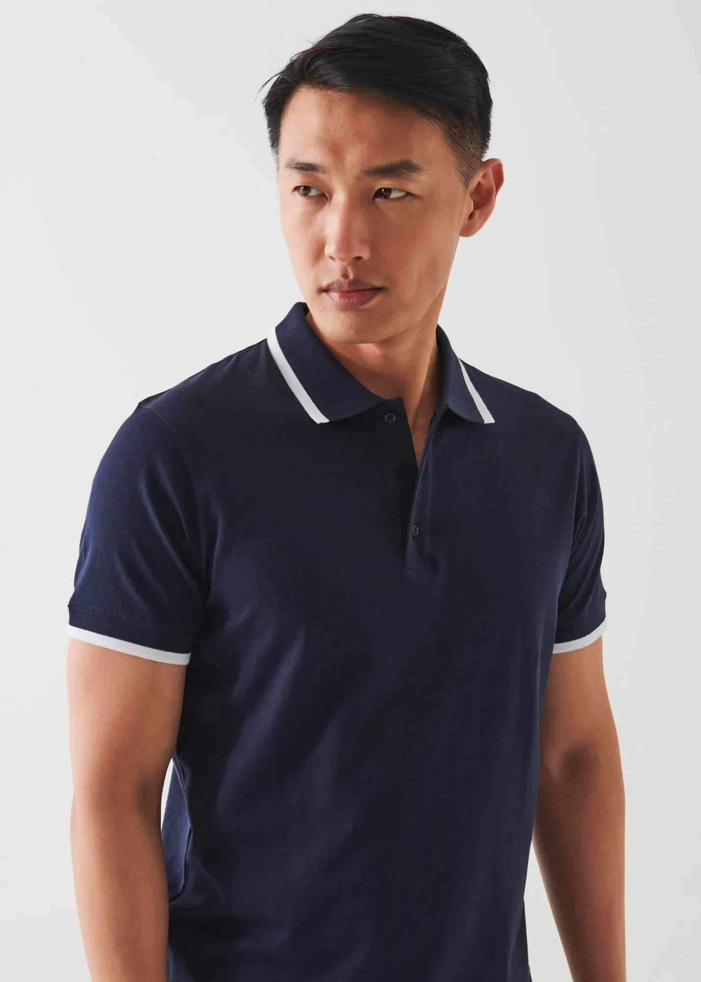 MERCERIZED PIMA COTTON TIPPED POLO