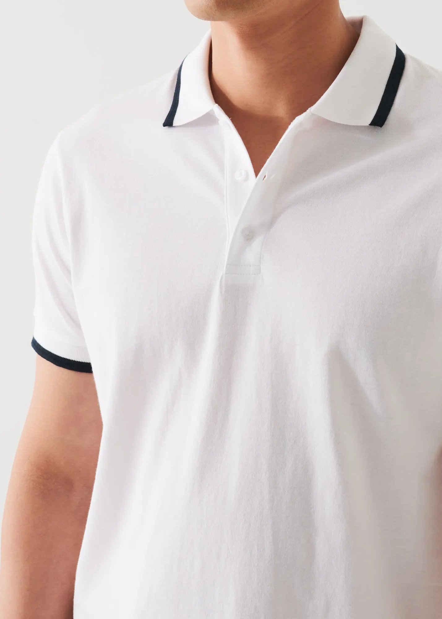 MERCERIZED PIMA COTTON TIPPED POLO