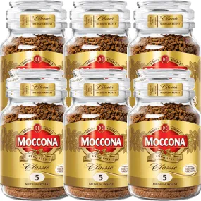 Moccona Classic Instant Coffee Medium Roast 200G Jar 6 Pack BULK