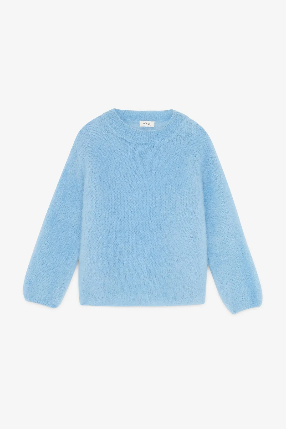 Mohair blend fluffy jumper