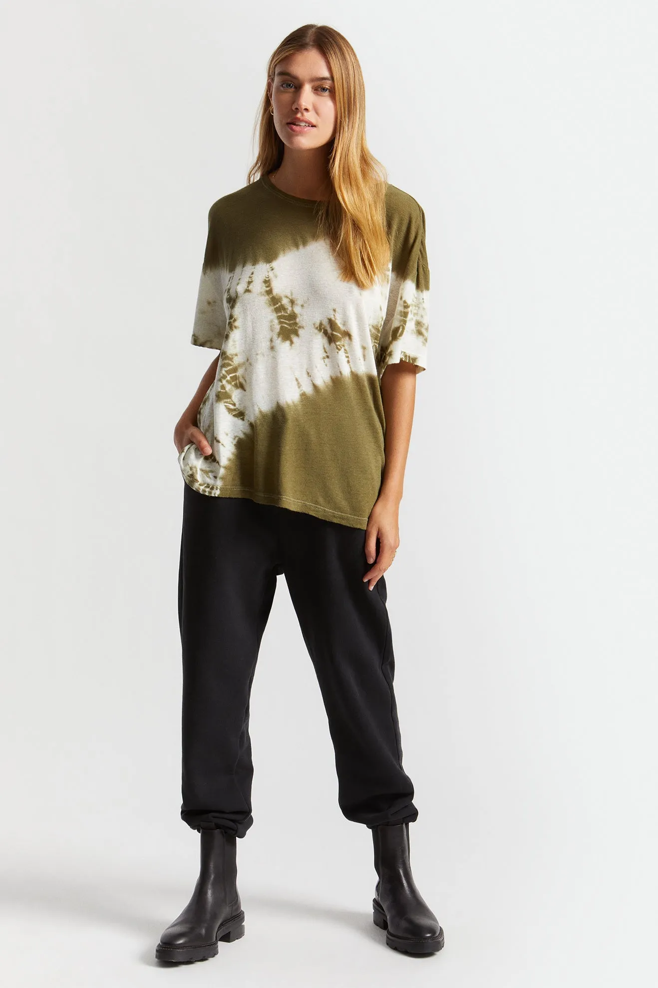 Montauk Oversized Tee - Military Olive