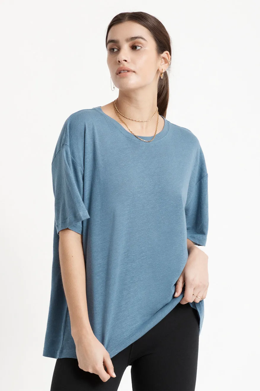 Montauk Oversized Tee - Slate Blue