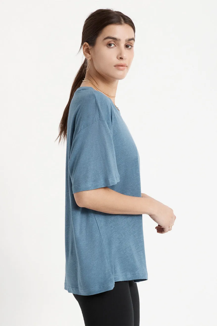 Montauk Oversized Tee - Slate Blue