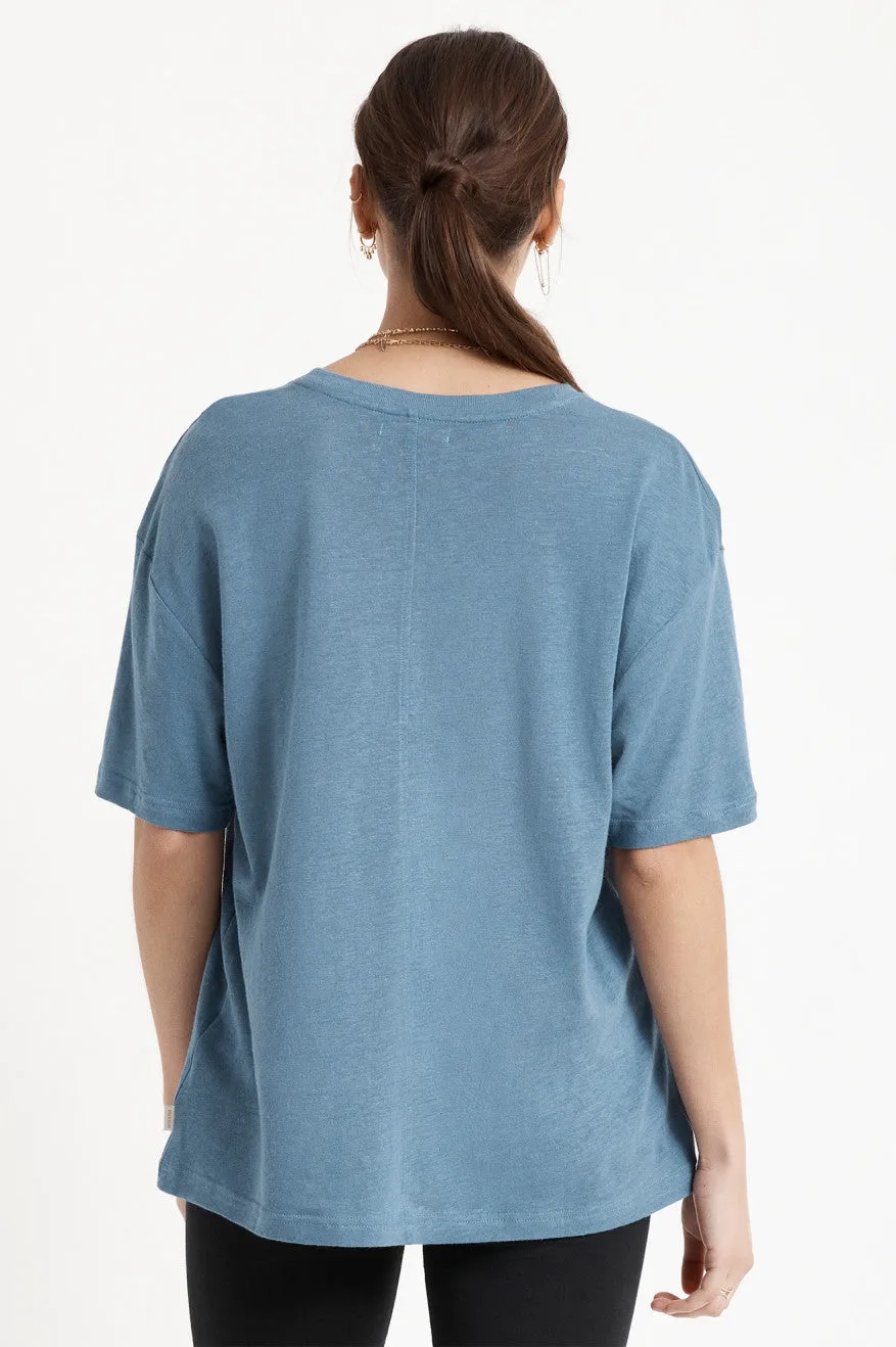 Montauk Oversized Tee - Slate Blue