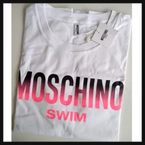 Moschino  |Crew Neck Street Style Plain Cotton Short Sleeves Logo