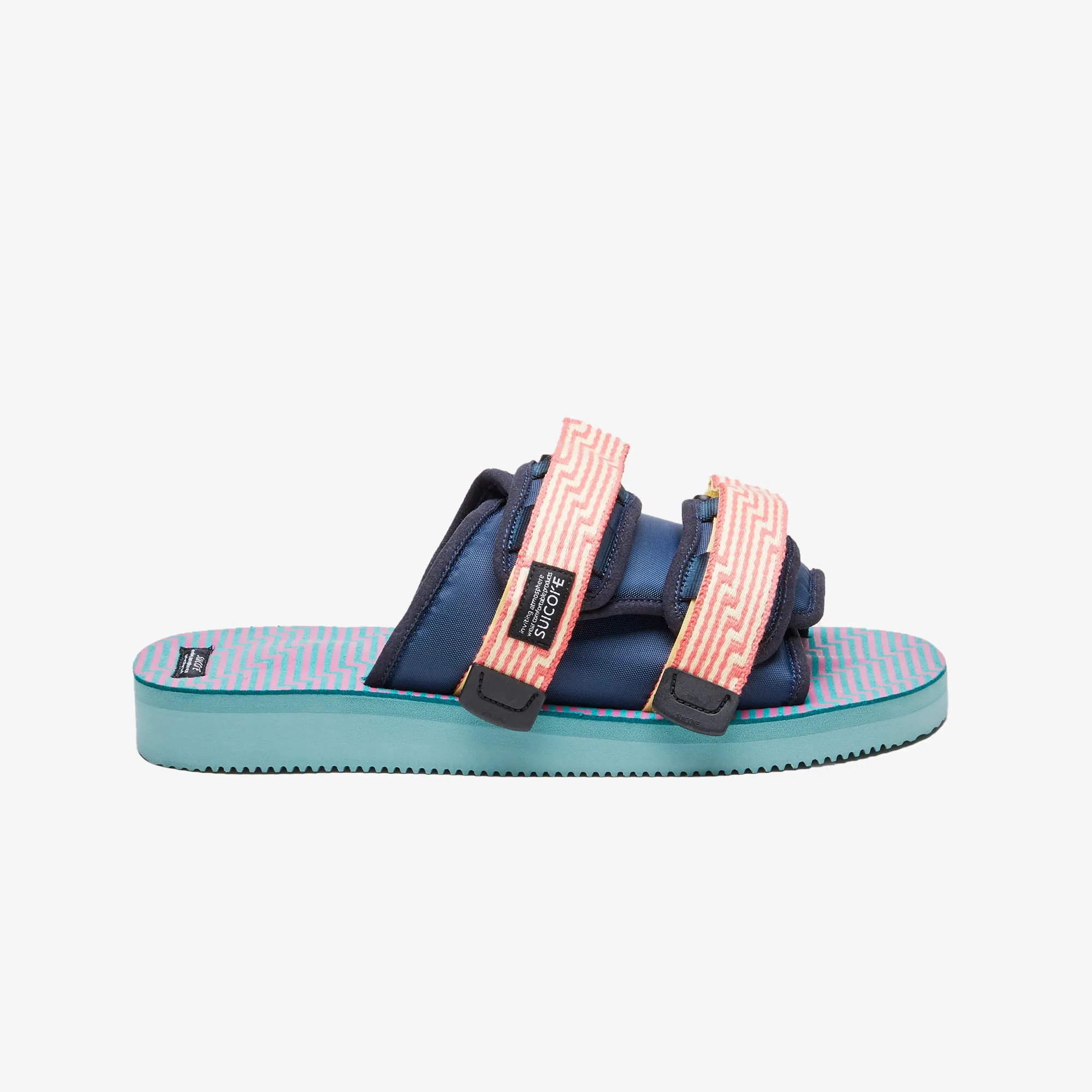 MOTO JACQUARD TOUCH-STRAP 'NAVY BLUE/CORAL PINK/SEA GREEN'