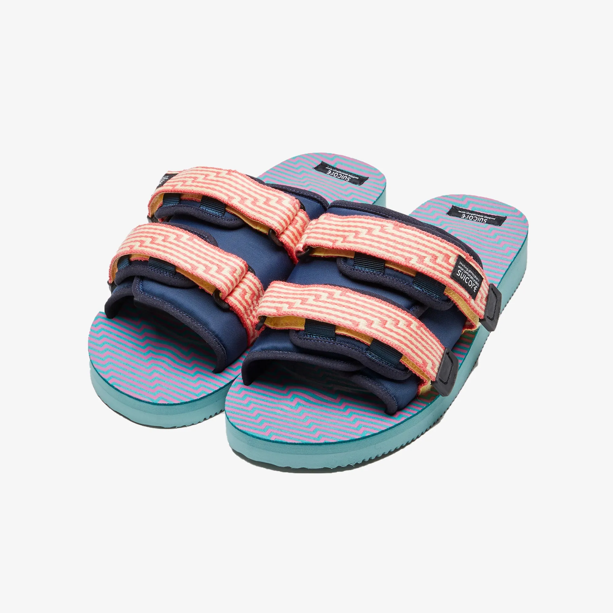 MOTO JACQUARD TOUCH-STRAP 'NAVY BLUE/CORAL PINK/SEA GREEN'