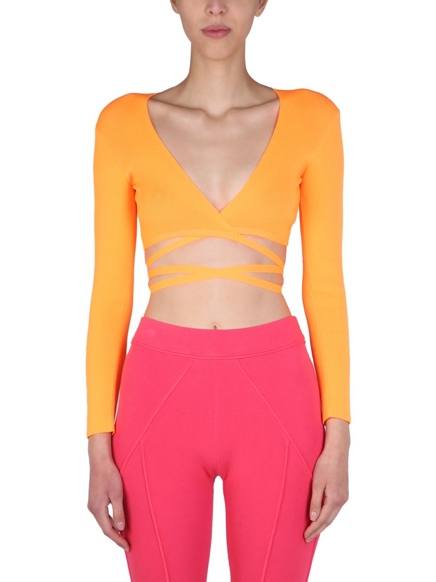 MSGM    COTTON CROPPED TOP