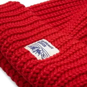 Mt. Rainier Design Knit HatRed