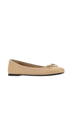 Nappa Leather Ballerinas - Beige