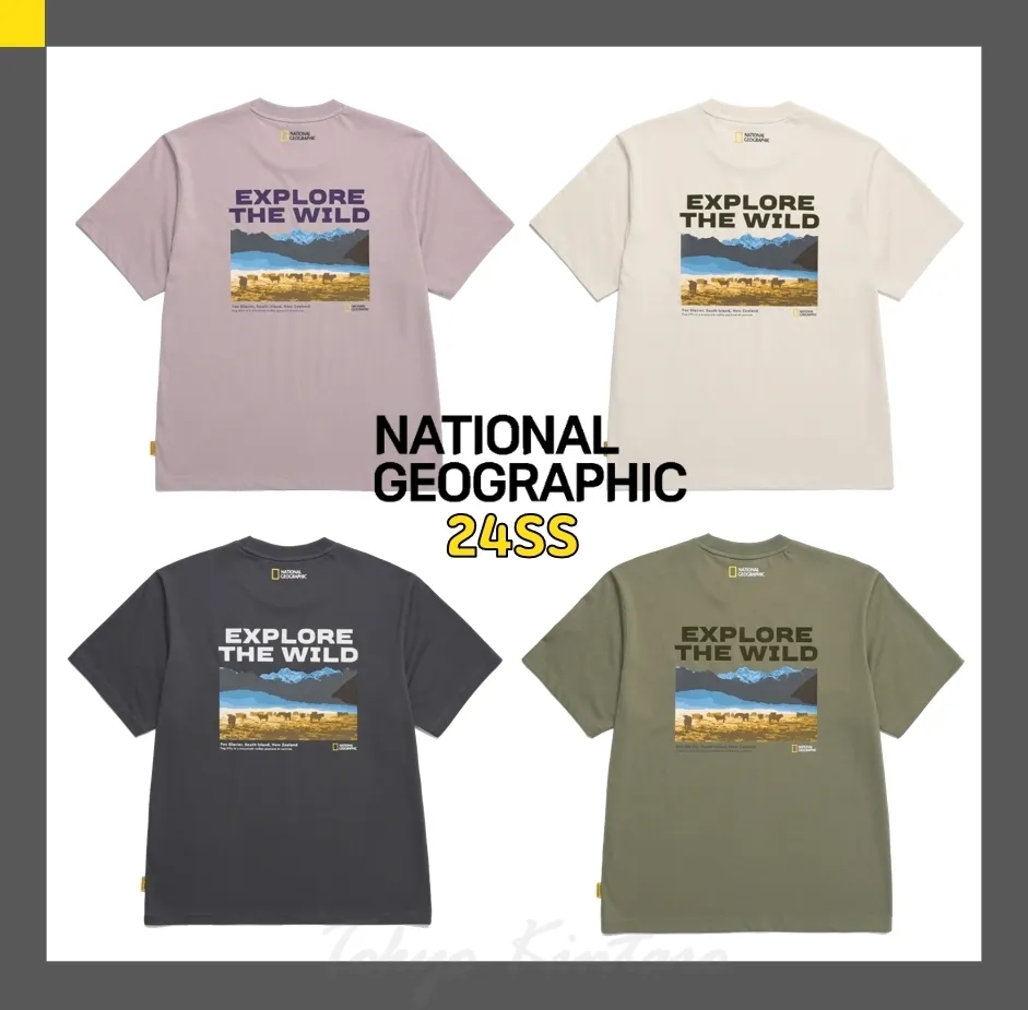 NATIONAL GEOGRAPHIC  |Unisex Street Style Logo T-Shirts