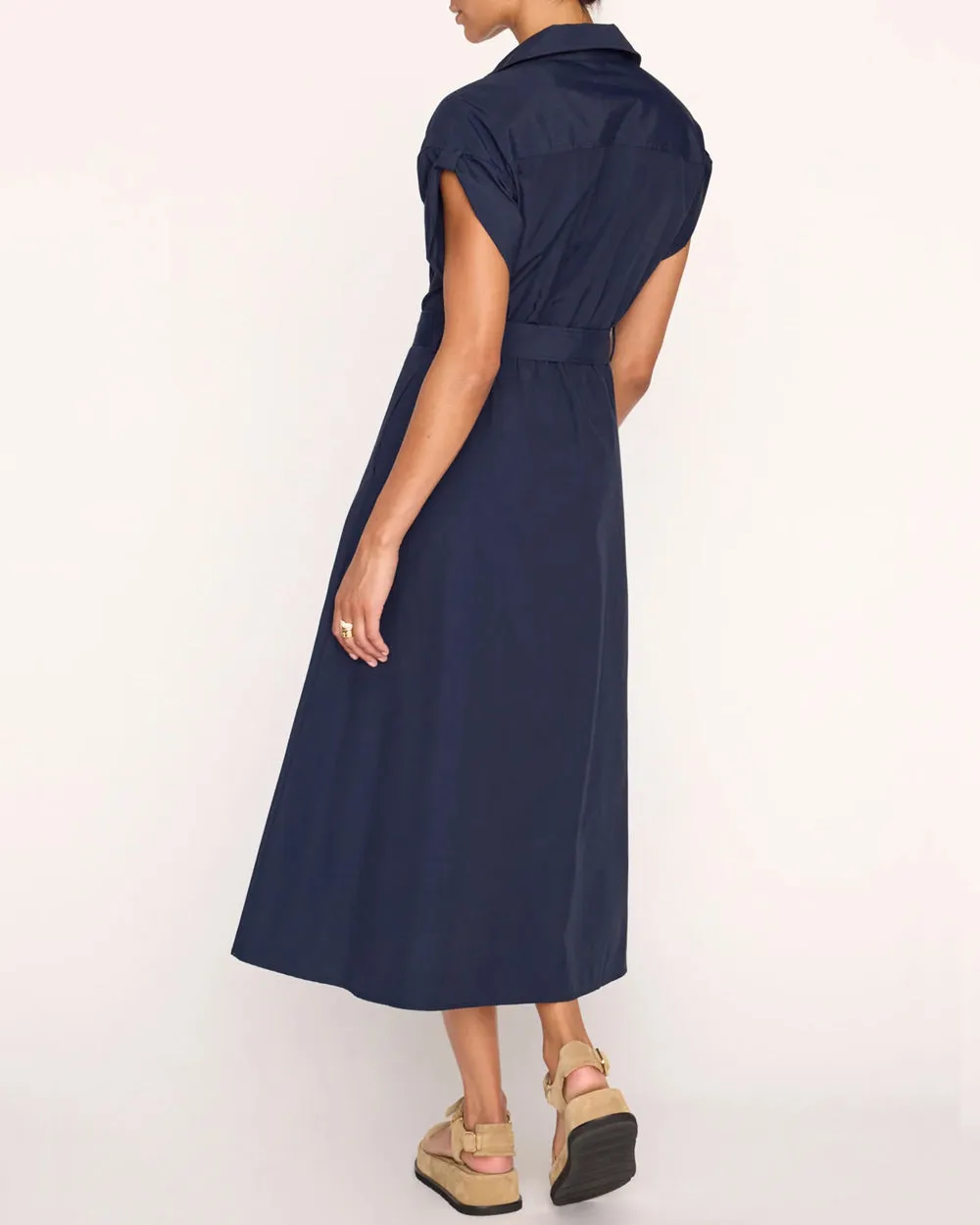 Navy Belted Fia Dress