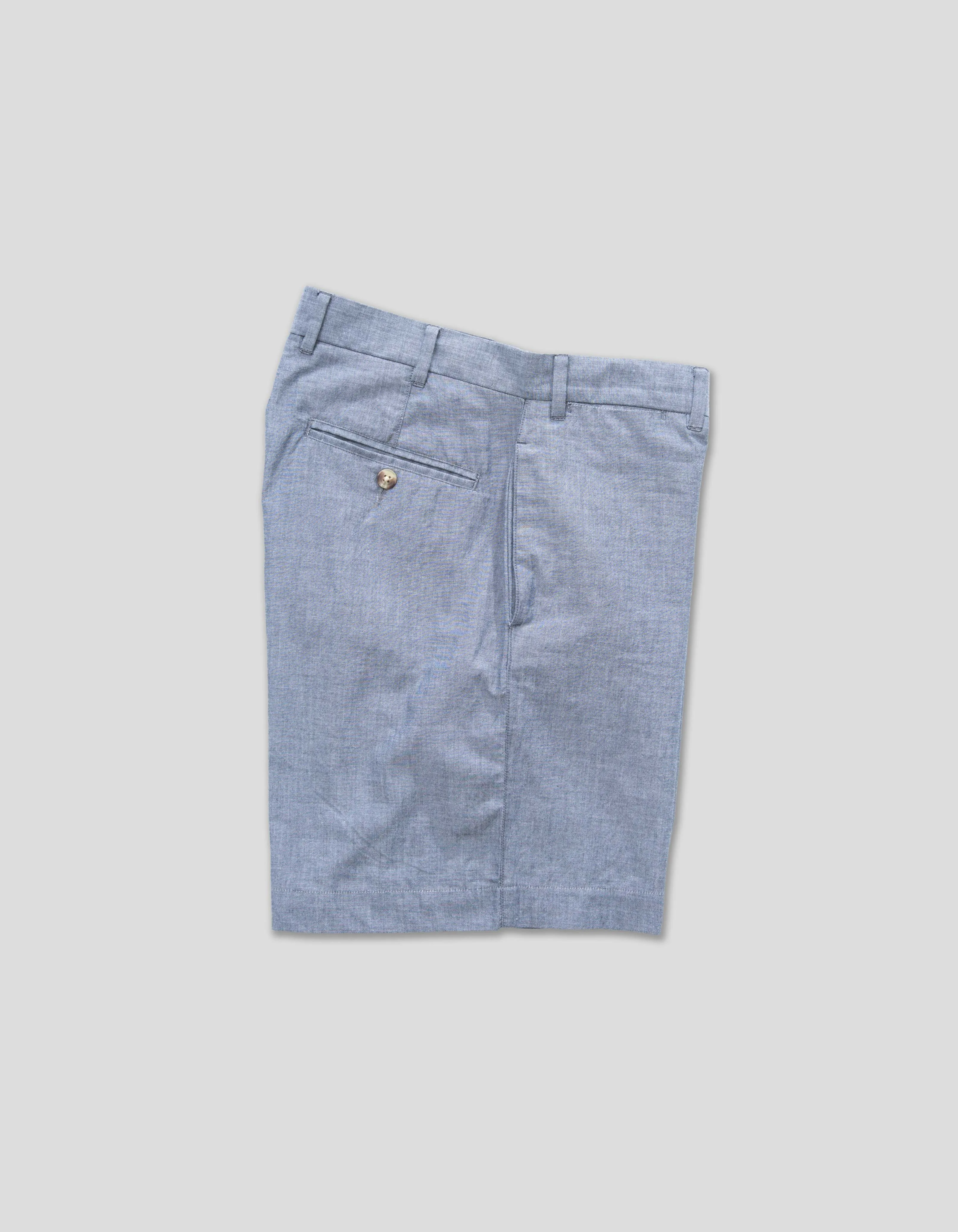 NAVY CHAMBRAY SHORTS