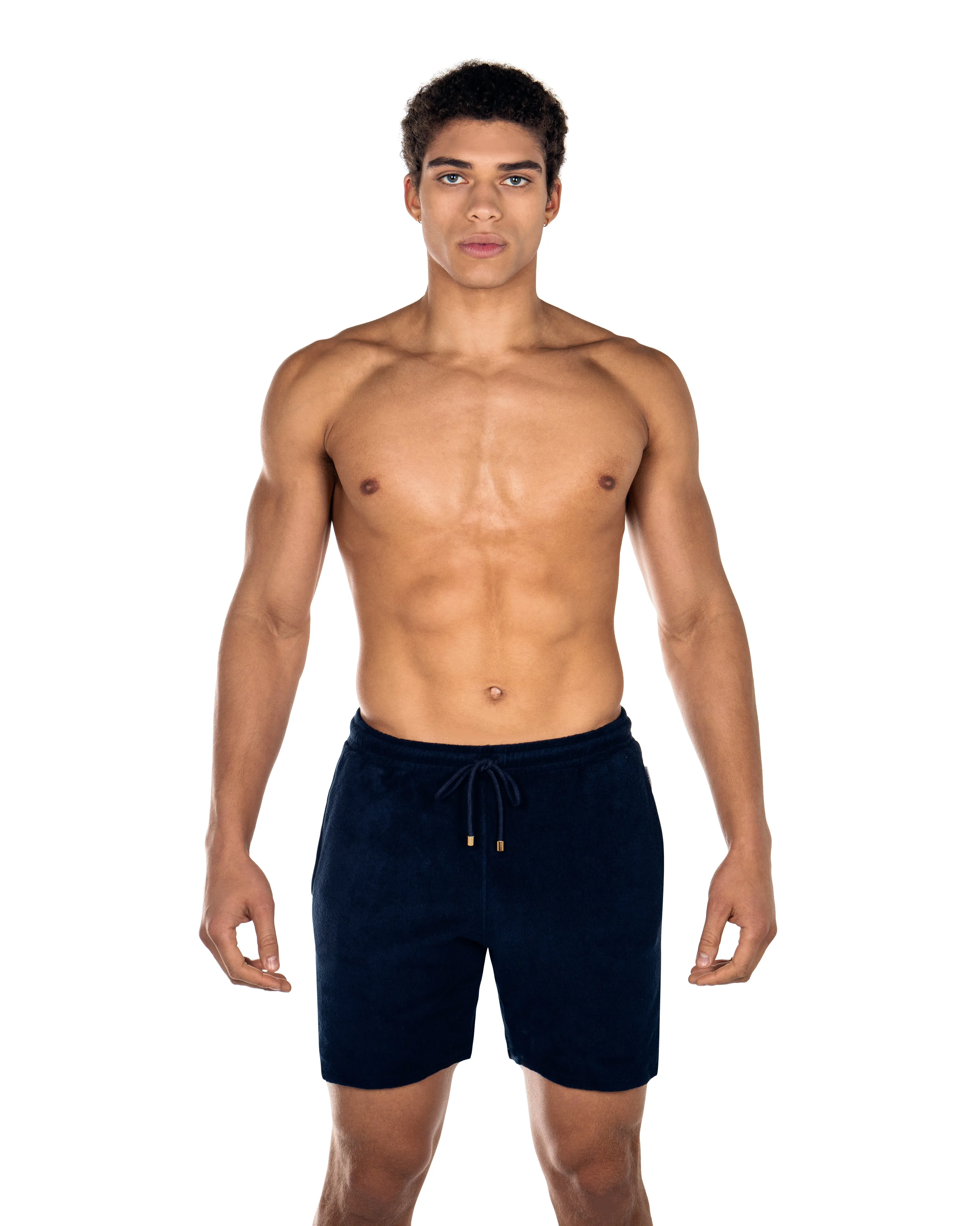 Navy Riviera Terry Shorts