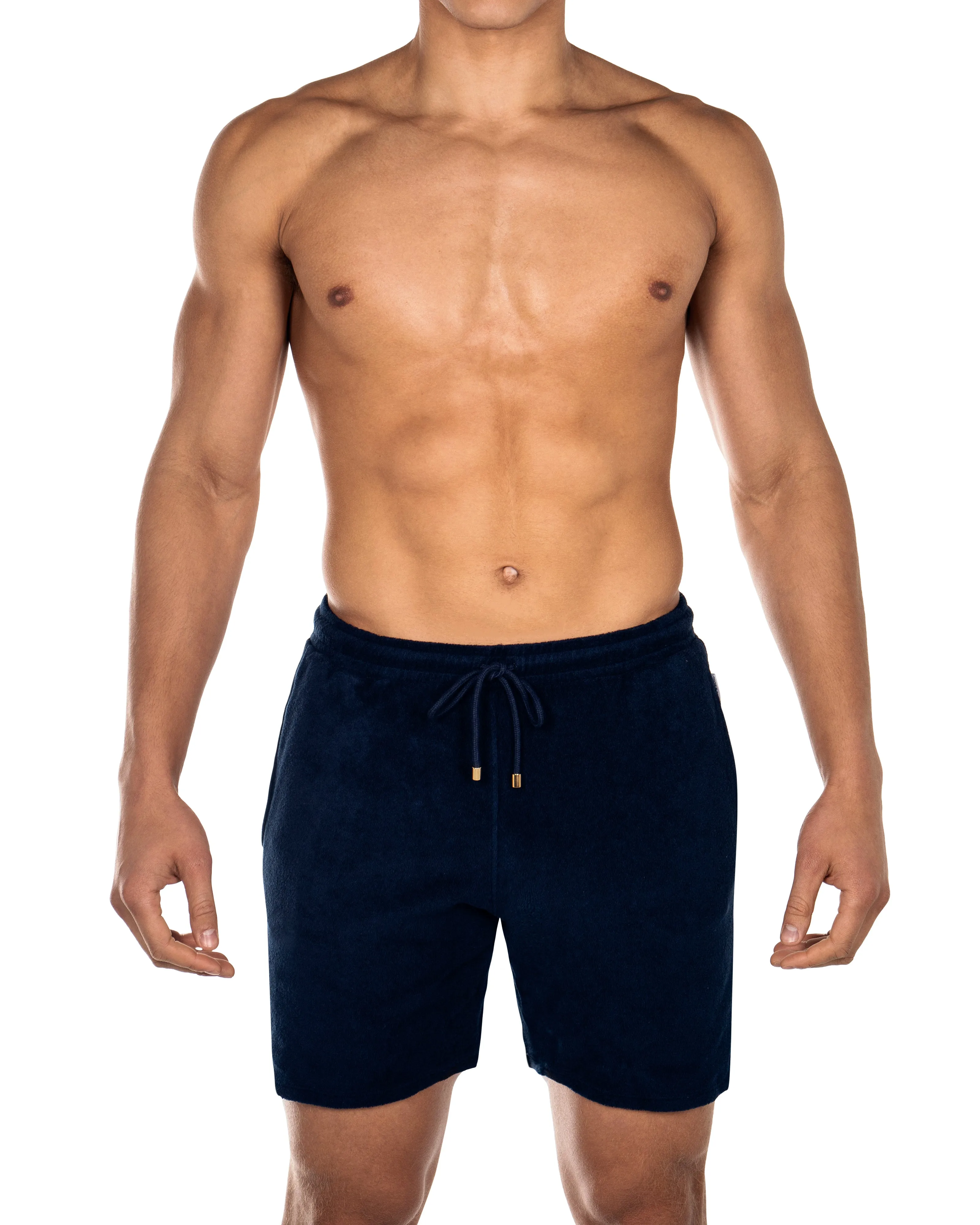 Navy Riviera Terry Shorts