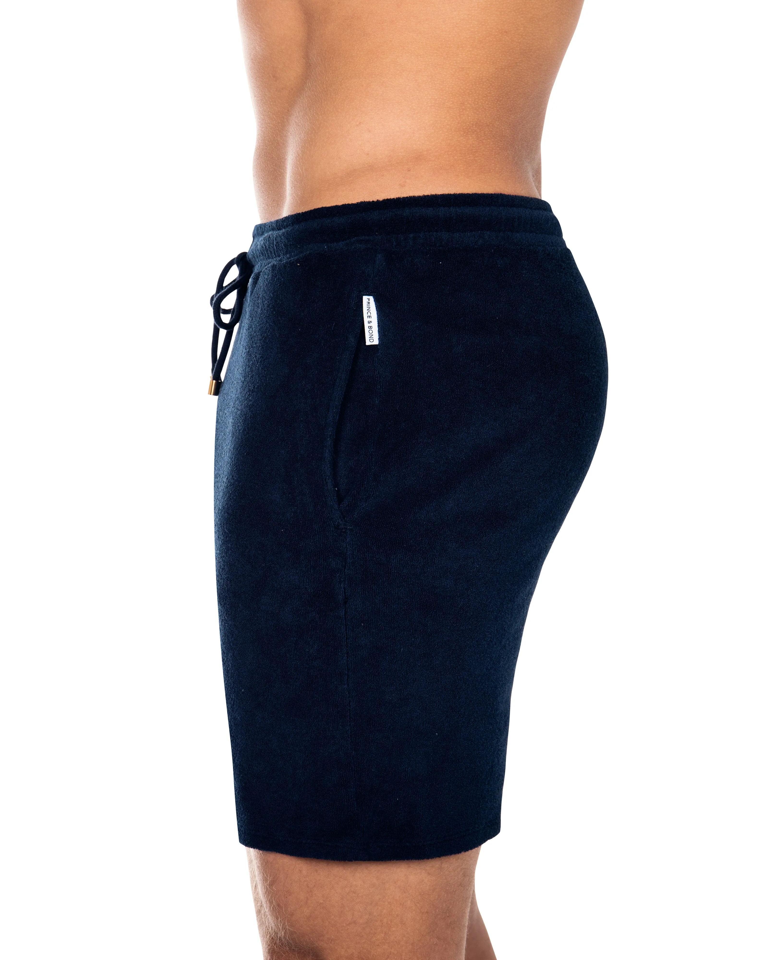 Navy Riviera Terry Shorts