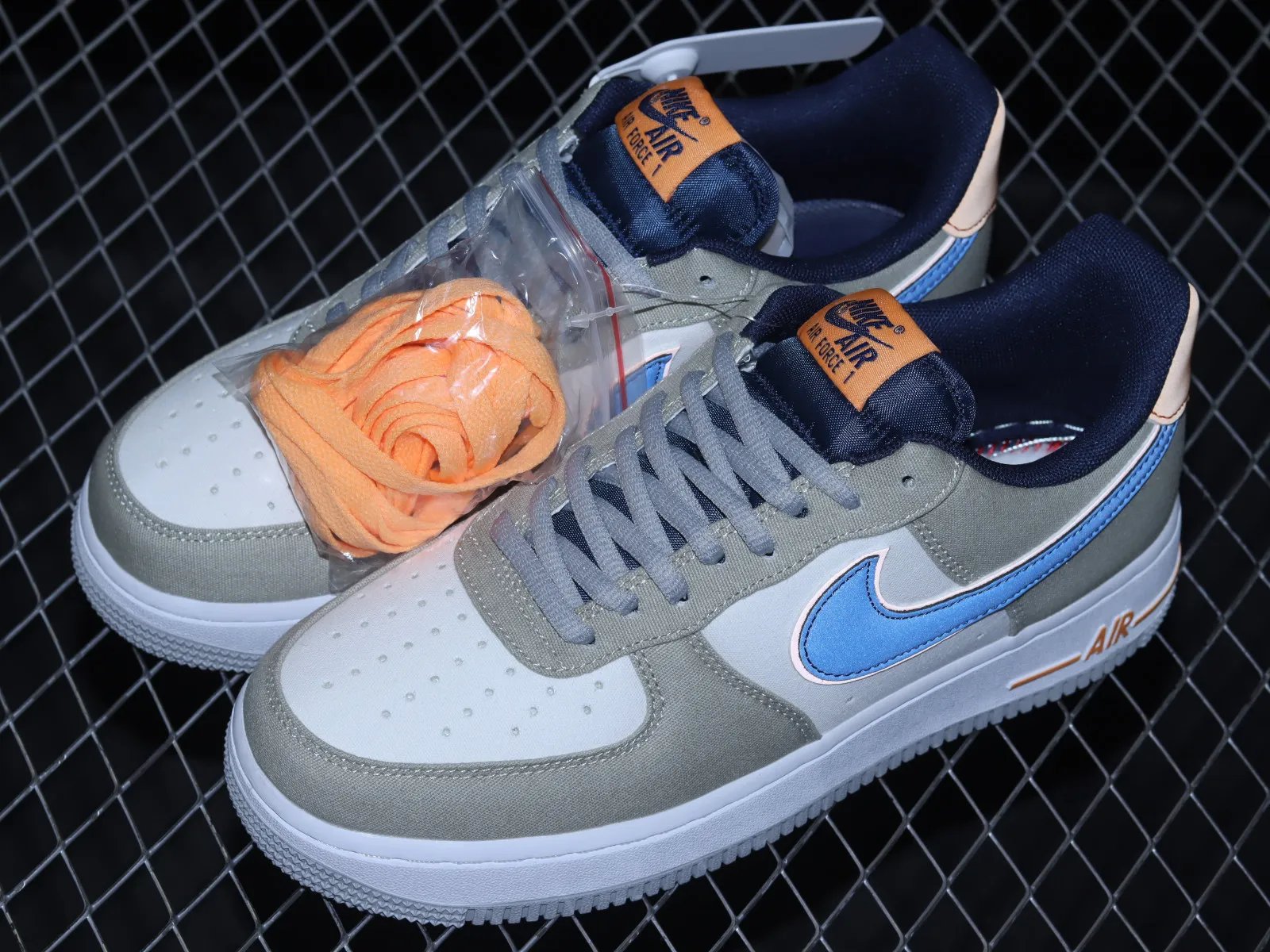 Nike Air Force 1 07 Low Orange Grey Navy Blue DG2296-021