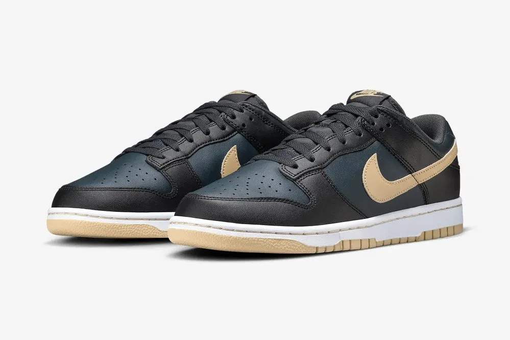 Nike SB Dunk Low Black Midnight Navy Tan DV0831-005