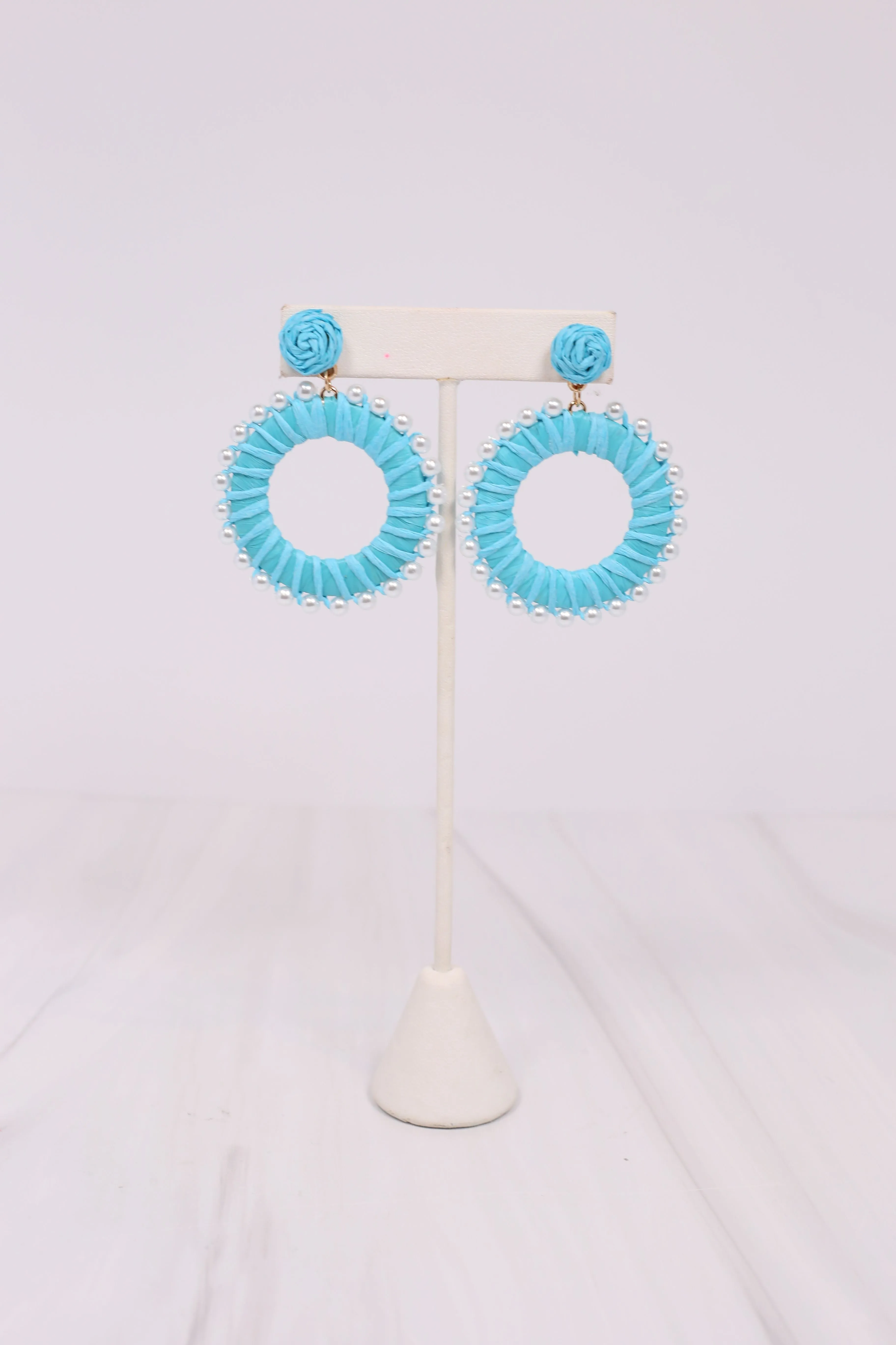 Northshore Pearl Wrapped Earring AQUA